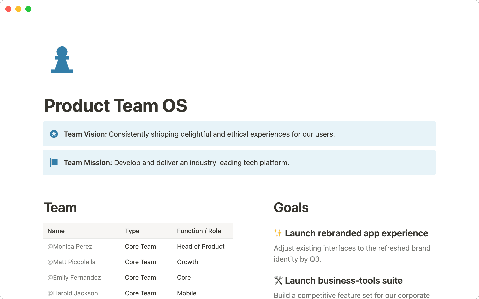 Use uma página inicial de equipe para guardar as informações mais importantes da sua equipe e compartilhá-las com parceiros multifuncionais.