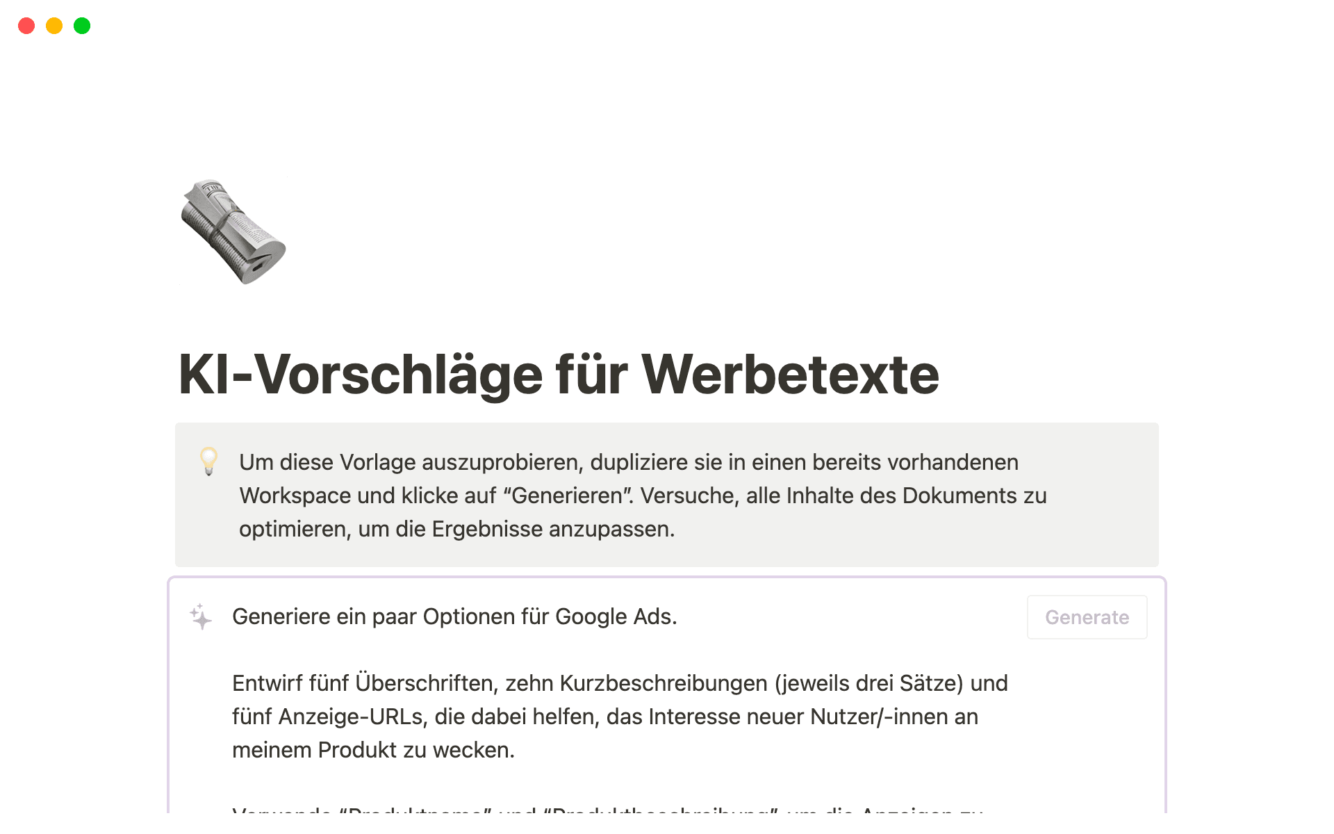 How to create email copy with Notion AI
