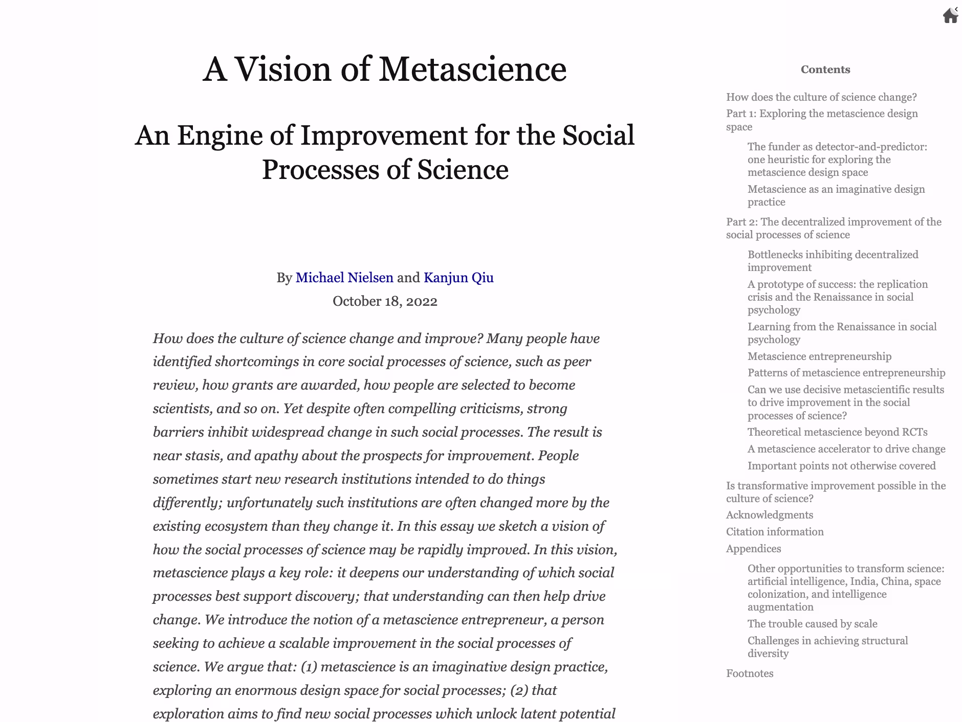 Michael Nielsen - Metascience