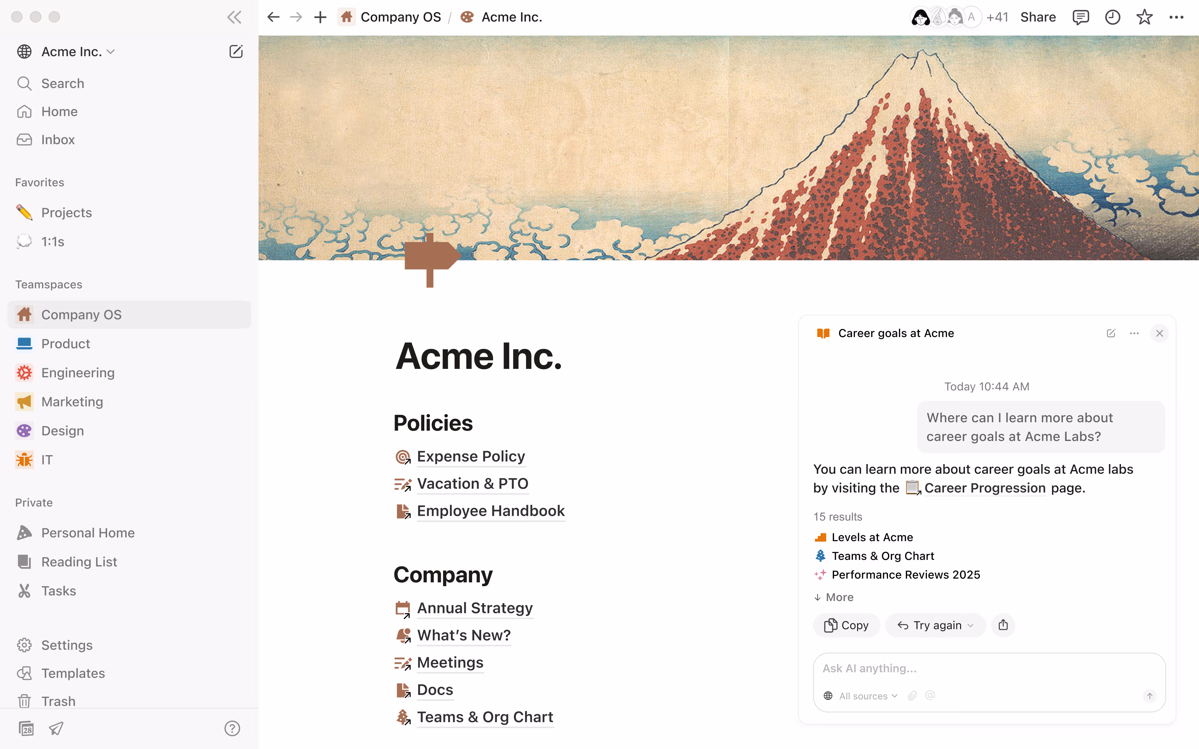 Página de inicio de la empresa