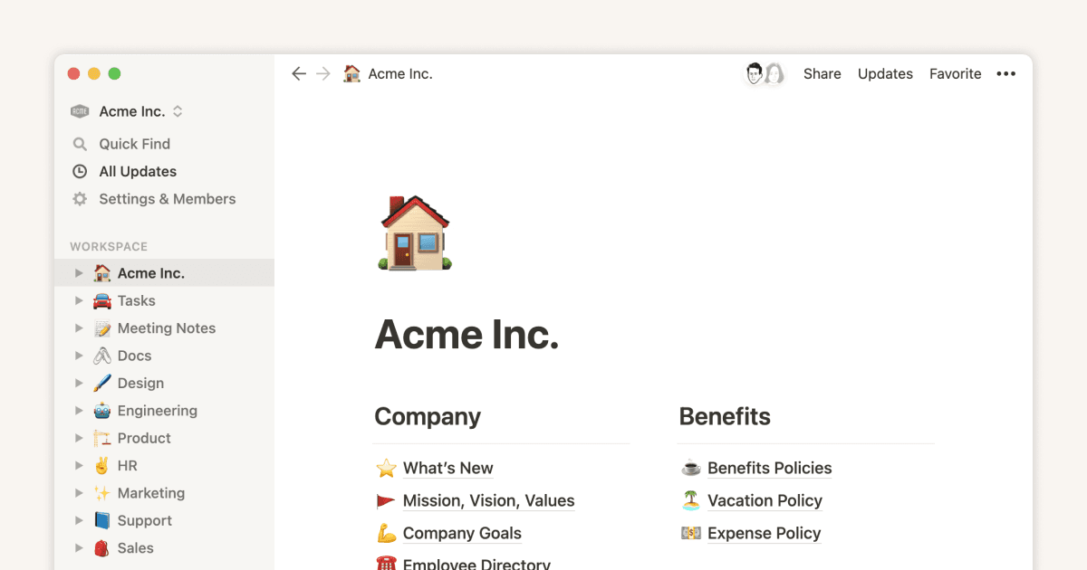 Cómo configurar el espacio de trabajo de Notion para tu equipo